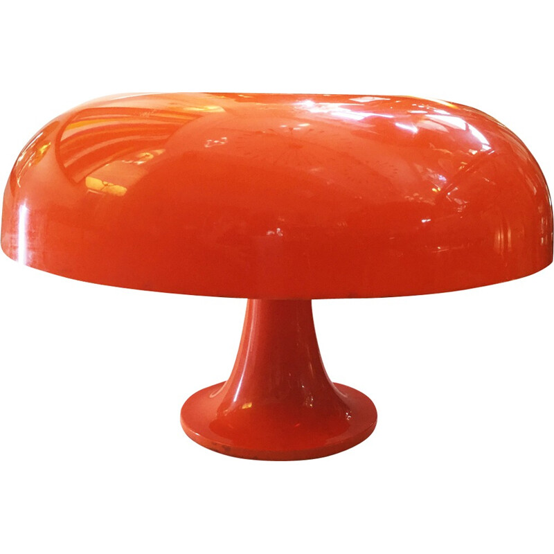 Nesso orange lamp in plastics by Giancarlo Mattioli for Artemide - 1970s