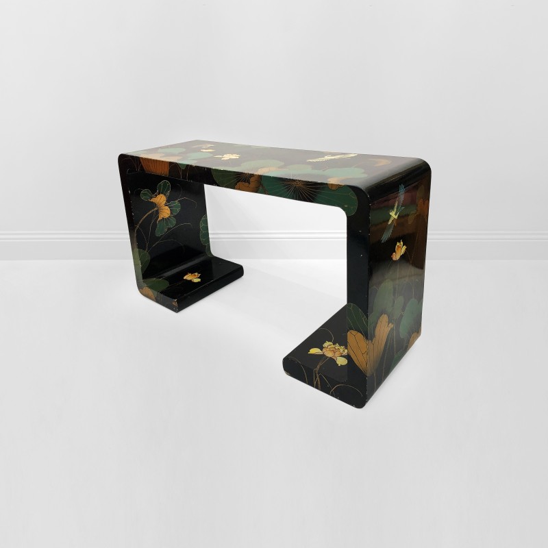 Vintage waterfall console table, China 1970