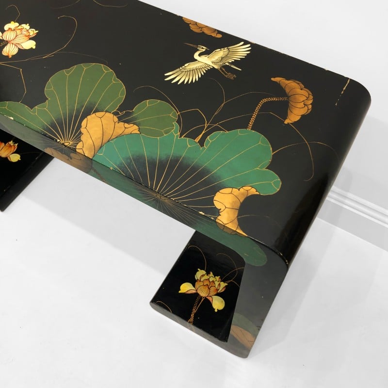 Vintage waterfall console table, China 1970