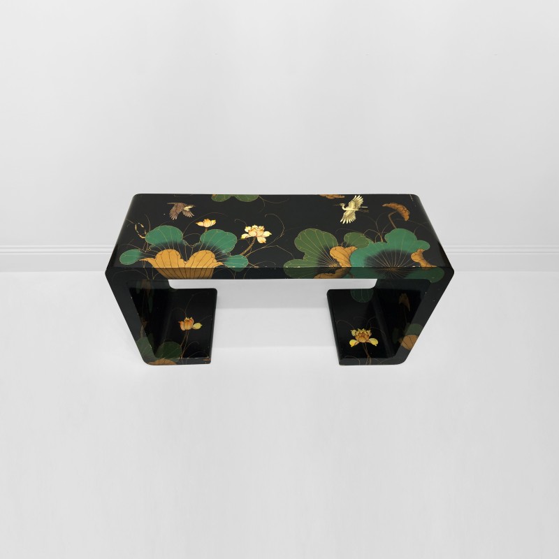 Vintage waterfall console table, China 1970