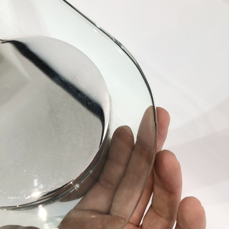 Couchtisch aus verchromtem Glas von Leon Rosen für Pace Collection, Italien 1980
