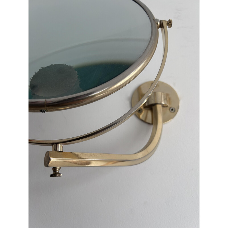 Vintage adjustable brass mirror for Arpin, France 1970
