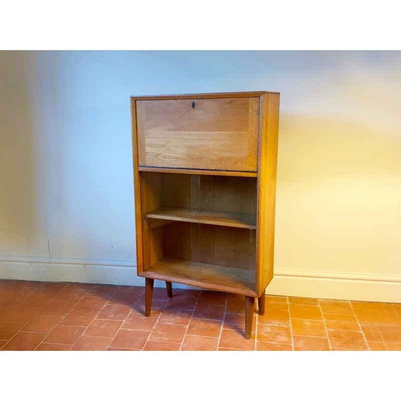 Vintage solid oak desk, 1950