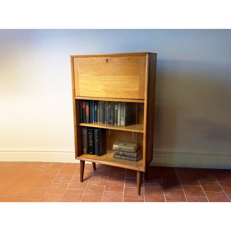 Bureau vintage en chêne massif, 1950