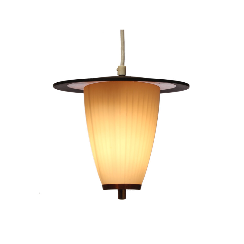 Hanging light in brass and copper - 1950s