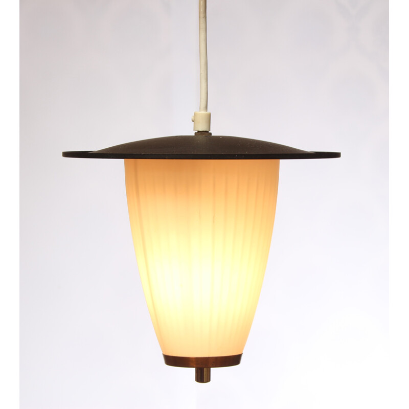 Hanging light in brass and copper - 1950s