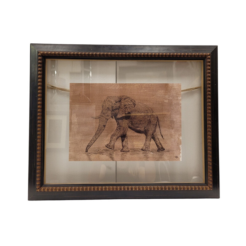 Tableau vintage représentant un dessin d'éléphant pour Roche Bobois