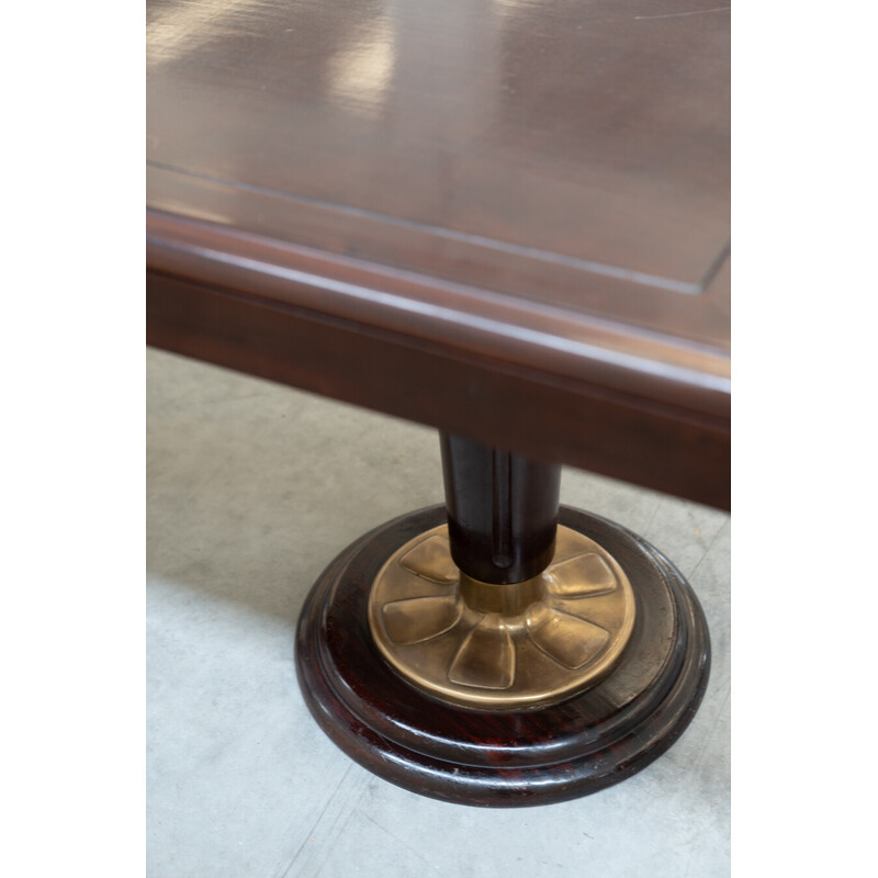 Vintage solid mahogany dining set, 1980