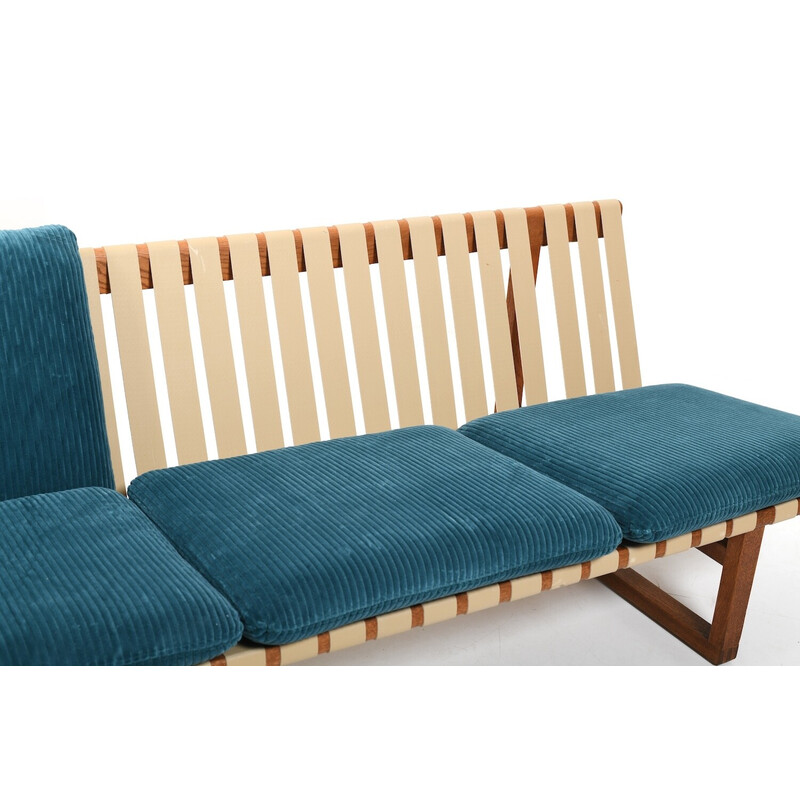 Vintage 3-seater sofa model 211 in solid oak by Børge Mogensen for Fredericia Stolefabrik, 1956