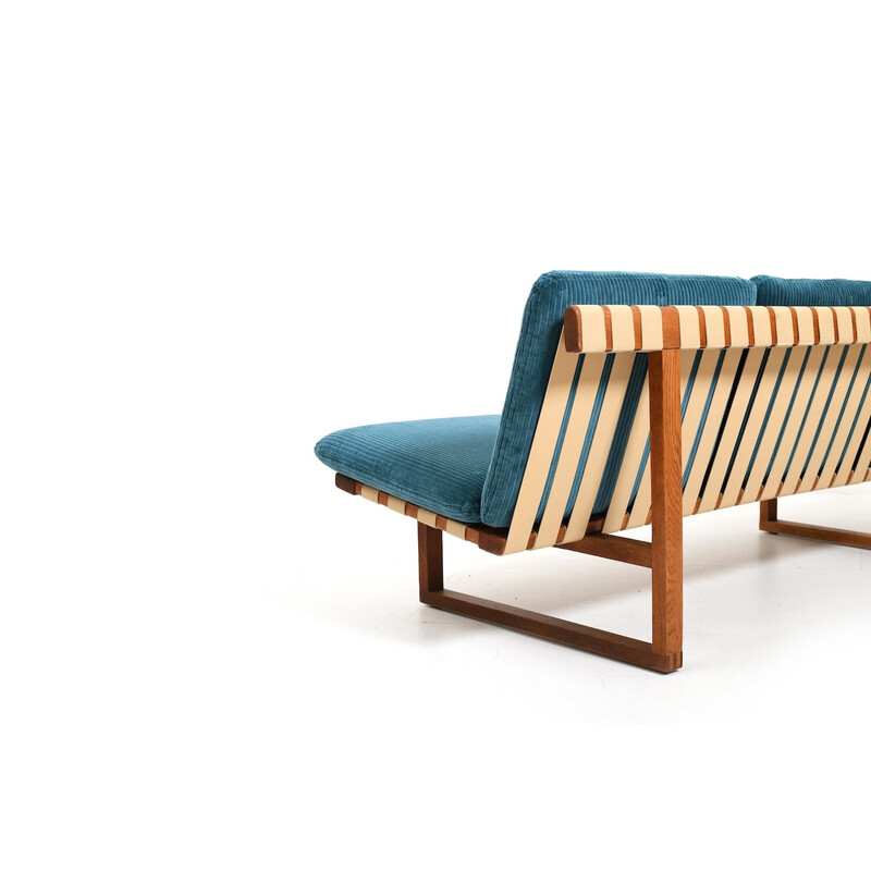 Vintage 3-seater sofa model 211 in solid oak by Børge Mogensen for Fredericia Stolefabrik, 1956