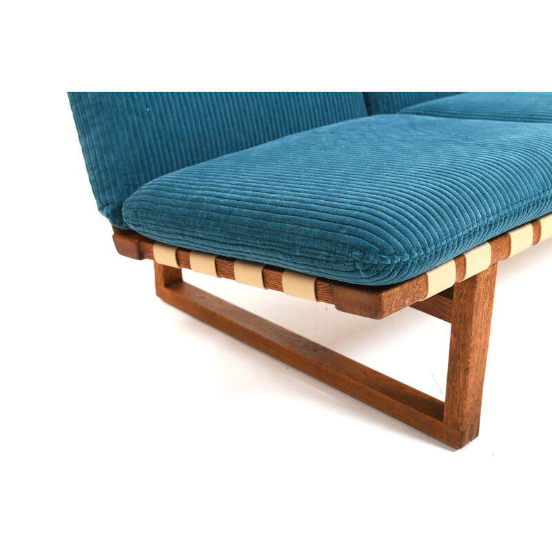 Vintage 3-seater sofa model 211 in solid oak by Børge Mogensen for Fredericia Stolefabrik, 1956
