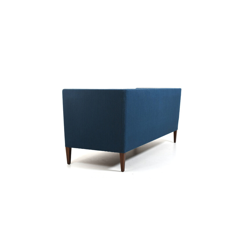 Vintage 3-seater sofa in blue fabric by Frits Henningsen, Denmark 1930