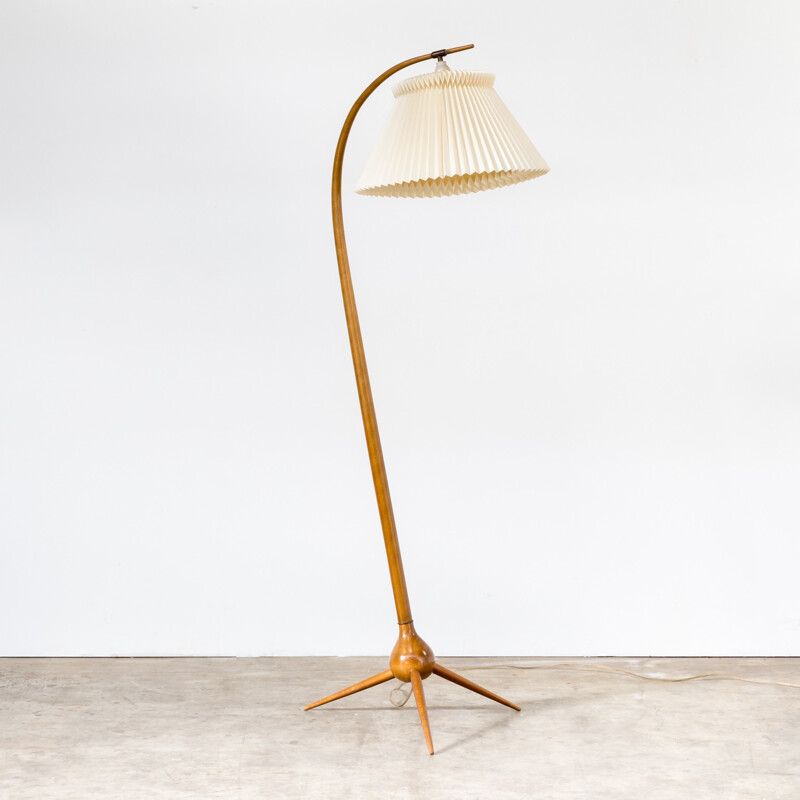 Floor lamp "Bridge" with three-star base by Severin Hansen Jr. for Haslev - 1960s