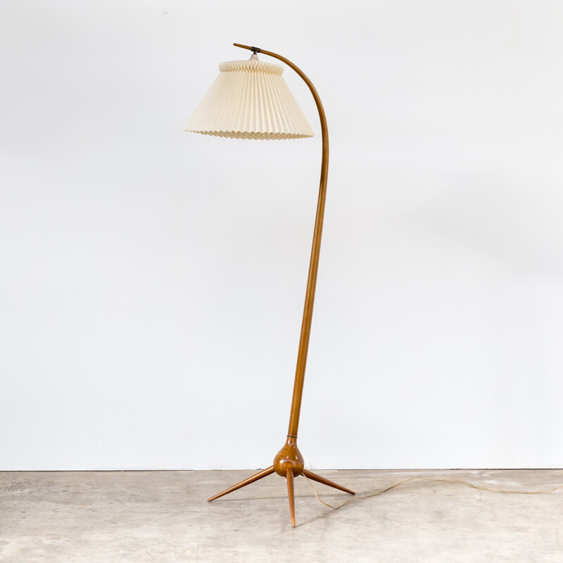 Floor lamp "Bridge" with three-star base by Severin Hansen Jr. for Haslev - 1960s