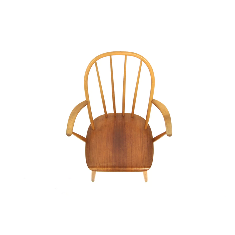 Vintage "Pinnstol" armchair in teak and beech, Sweden 1960