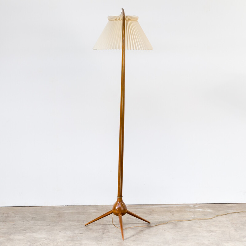 Floor lamp "Bridge" with three-star base by Severin Hansen Jr. for Haslev - 1960s