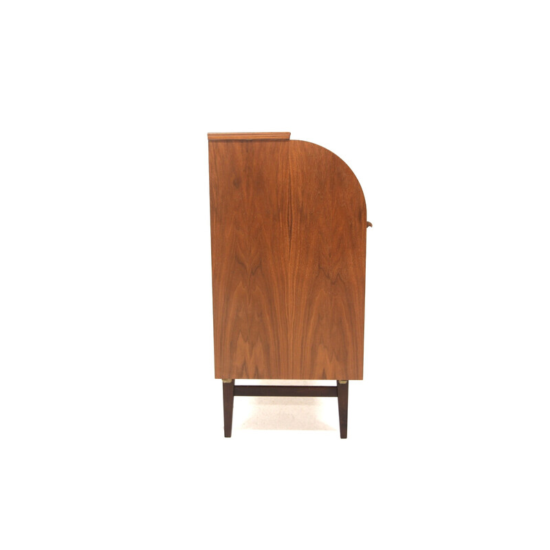 Vintage secretary in walnut and beech, Sweden 1960