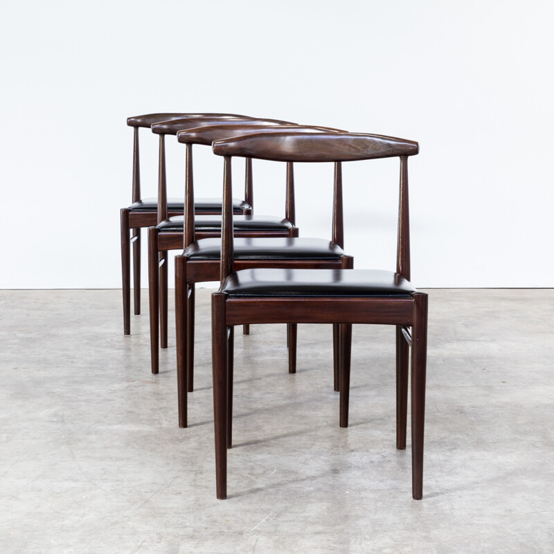 Set of 4 mid century rosewood dining chairs - 1960s