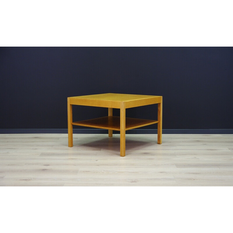 Vintage ash veneer coffee table by Hans J. Wegner for Andreas Tuck, Denmark 1960