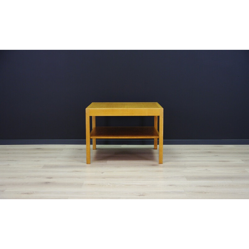 Vintage ash veneer coffee table by Hans J. Wegner for Andreas Tuck, Denmark 1960