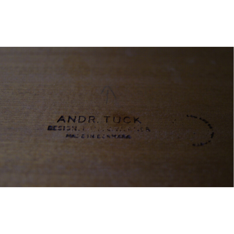 Mesa de centro vintage de chapa de fresno de Hans J. Wegner para Andreas Tuck, Dinamarca 1960