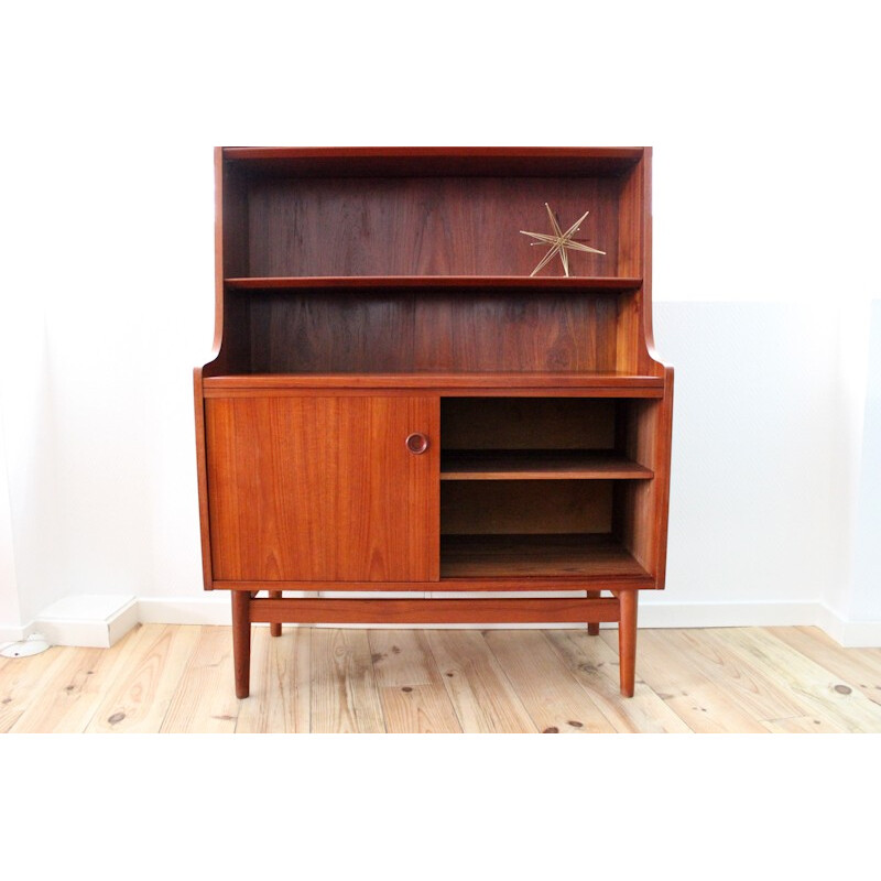 Scandinavian bookcase with storage box - 1960s