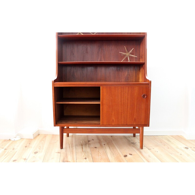 Scandinavian bookcase with storage box - 1960s