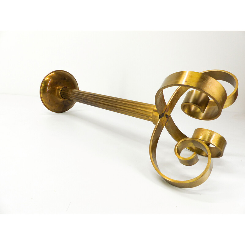 Vintage gilt brass candlestick by Ivar Ålenius Björk for Ystal Metall, 1960