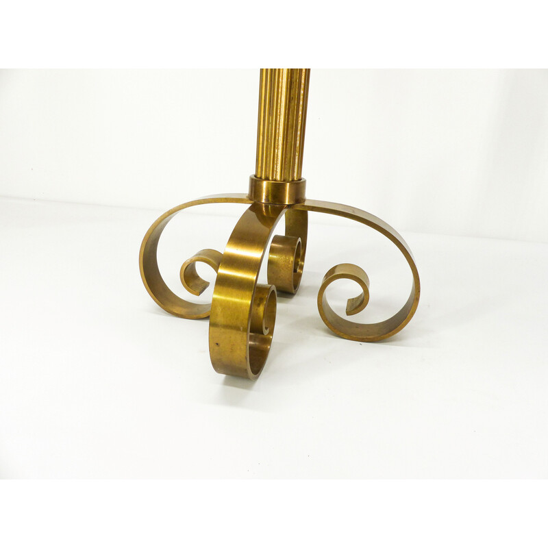 Vintage gilt brass candlestick by Ivar Ålenius Björk for Ystal Metall, 1960