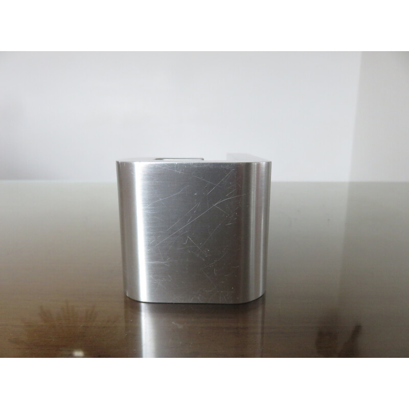 Vintage aluminum pencil holder by Pierre Vandel, France 1970