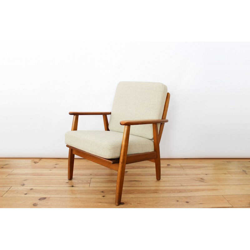 Pair of Scandinavian re-upholstered armchairs - 1960s