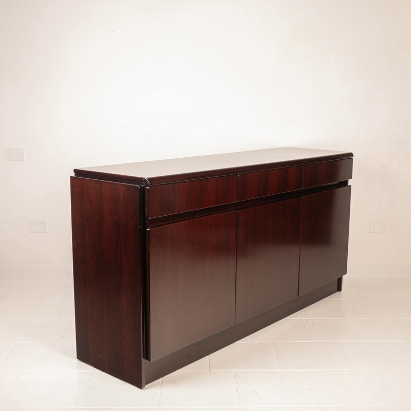 Vintage “Daniel” sideboard in African rosewood by Paolo Piva for Fama, Italy 1970