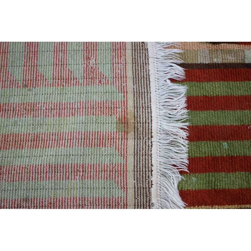 Tapis vintage Art Déco en laine, Tchécoslovaquie 1930