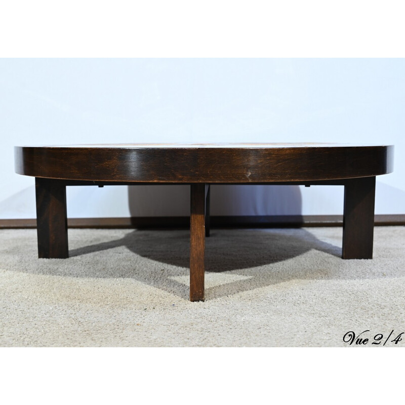 Vintage ceramic and stoneware coffee table by R.Capron for Vallauris, 1960