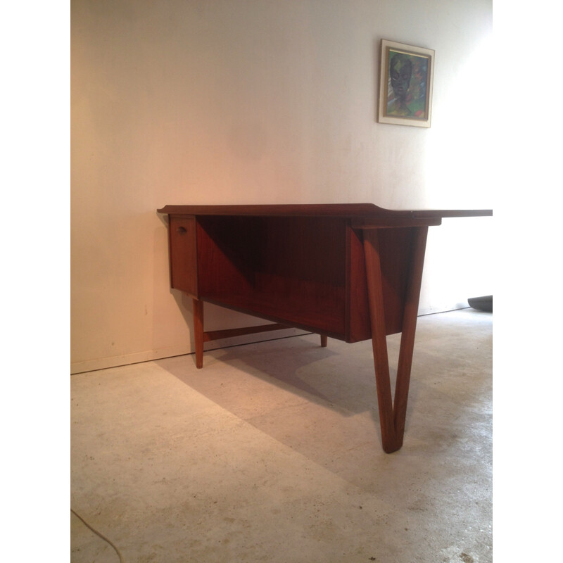 Danish desk with storage areas by Peter Løvig Nielsen - 1950s