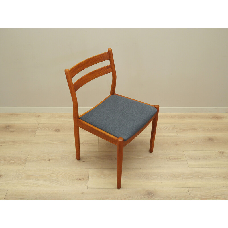 Ensemble de 6 chaises vintage en teck et contreplaqué par Poul M. Volther, Danemark 1970