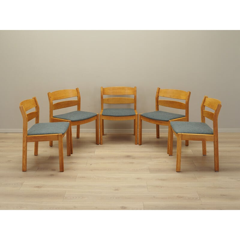 Set of 5 vintage ash chairs by Kurt Østervig for Fdb Møbler, Denmark 1960