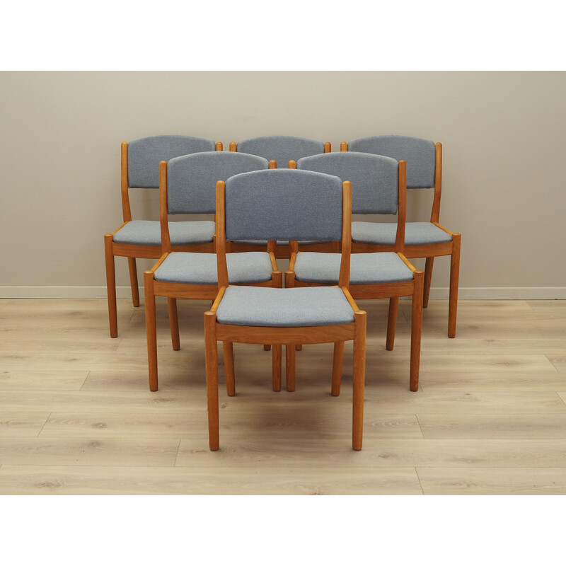 Set of 6 vintage ash wood chairs by Poul M. Volther for Fdb Møbler, Denmark 1960
