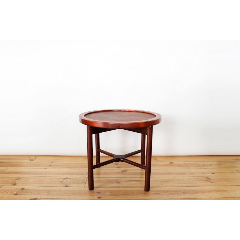 Scandinavian Rio Rosewood round Side Table - 1960s