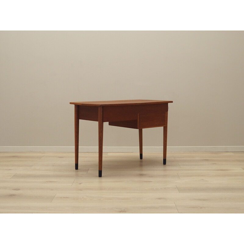 Table à coudre vintage en placage de teck et bois massif, Danemark 1960