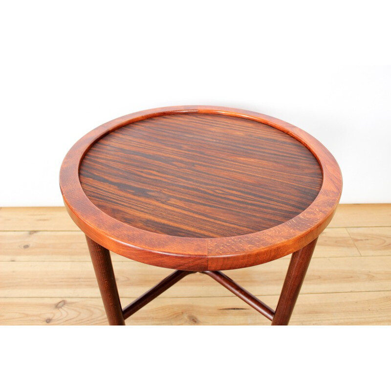 Scandinavian Rio Rosewood round Side Table - 1960s
