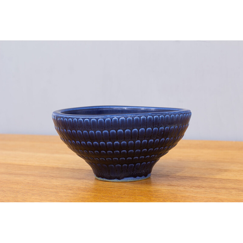 Vintage Kapa glazed stoneware bowl by Björn Alsog and Axel Pettersson, Sweden 1950
