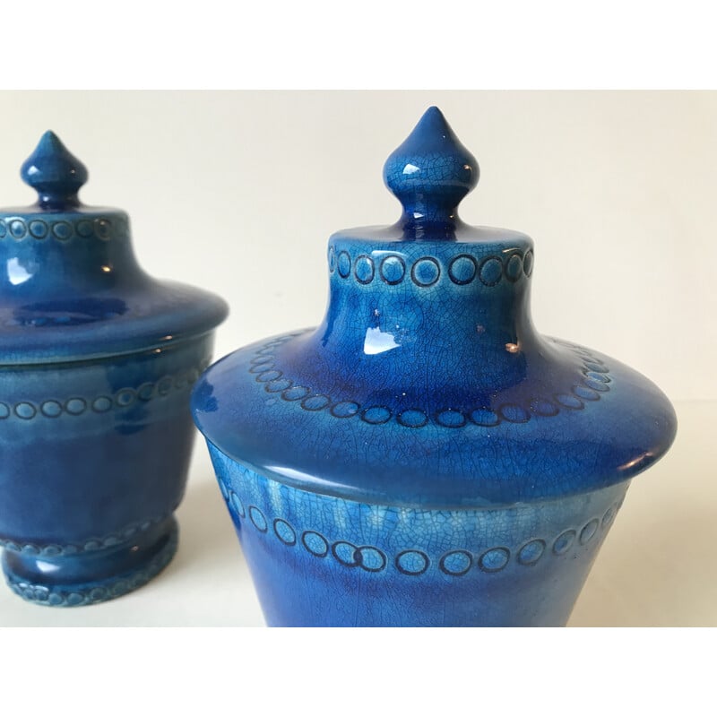 Pair of vintage ceramic pots by Pol Chambost