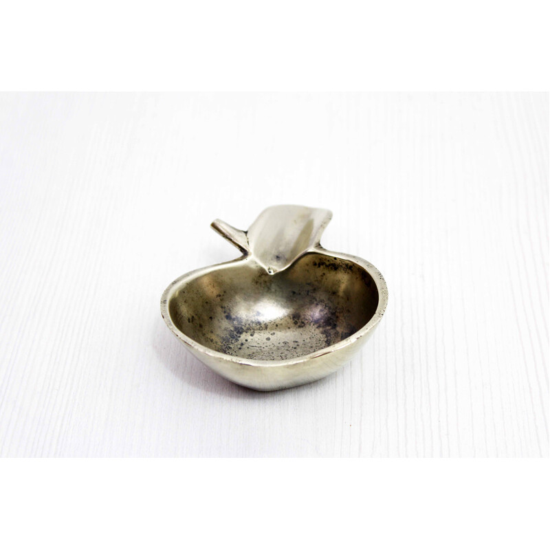 Vintage bronze apple ashtray, 1960