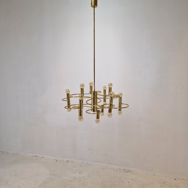 Vintage chandelier by Gaetano Sciolari, Italy 1970