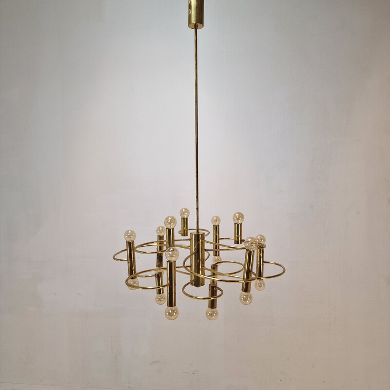 Vintage chandelier by Gaetano Sciolari, Italy 1970