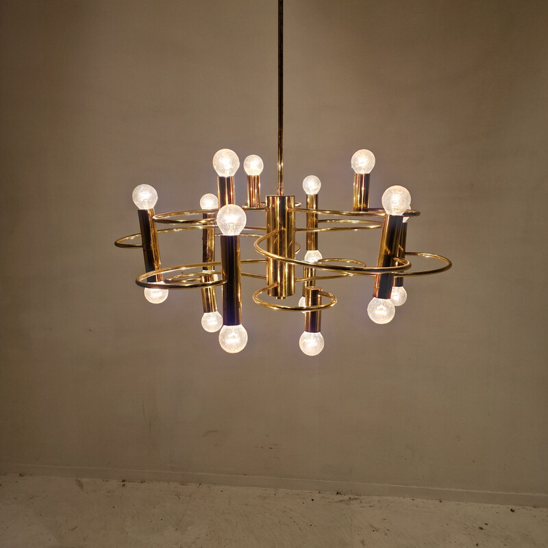 Vintage chandelier by Gaetano Sciolari, Italy 1970