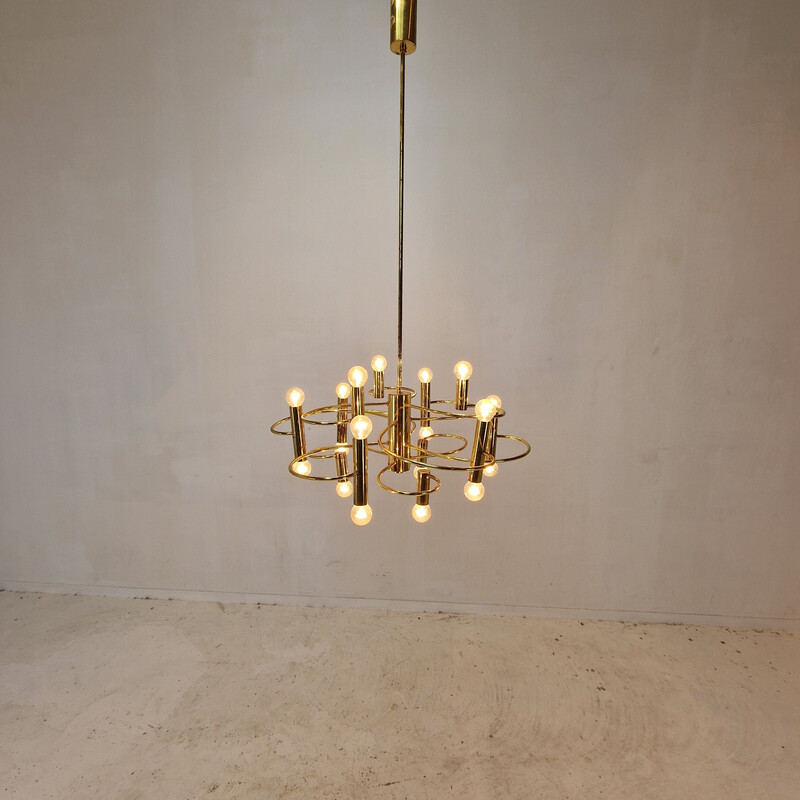 Vintage chandelier by Gaetano Sciolari, Italy 1970