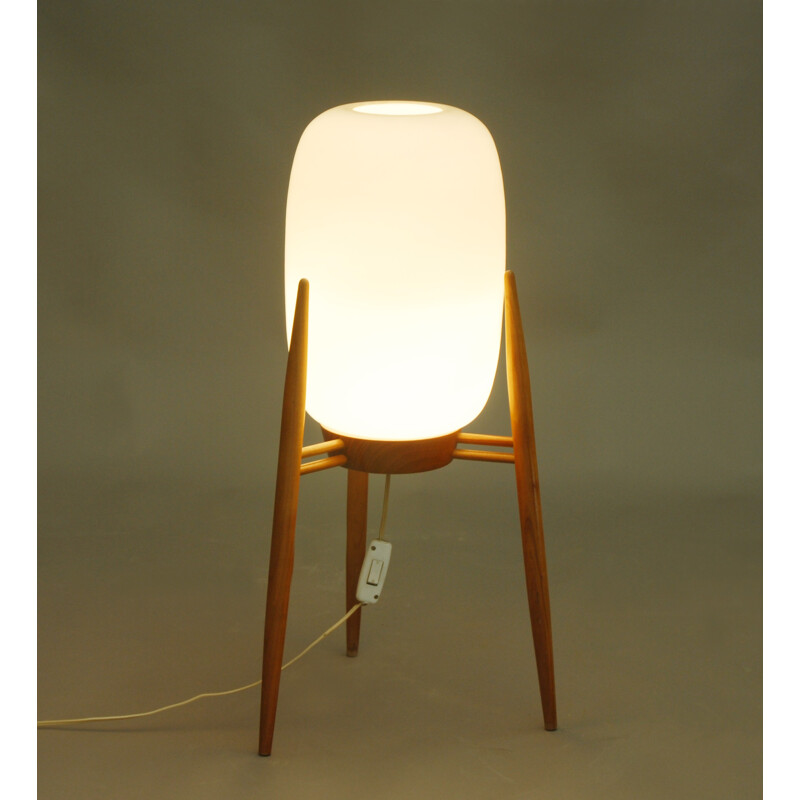 White lamp produced by Krasna Jizba - 1960s