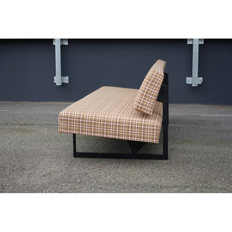 Vintage 2-seater checkered sofa by Dieter Wäckerlin for Idealheim, Switzerland, 1960